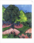 Landscape with Chestnut Tree; Landschaft mit Kastanienbaum, 1913 by Ernst Ludwig Kirchner
