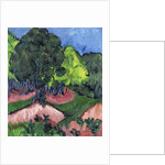 Landscape with Chestnut Tree; Landschaft mit Kastanienbaum, 1913 by Ernst Ludwig Kirchner