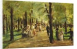 Walkers in the Tiergarten; Spazierganger im Tiergarten, 1918 by Max Liebermann