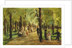 Walkers in the Tiergarten; Spazierganger im Tiergarten, 1918 by Max Liebermann