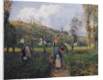 Peasant and Child Returning from the Fields, Pontoise; Paysanne et Enfant Revenant des Champs, Pontoise, 1882 by Camille Pissarro