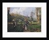Peasant and Child Returning from the Fields, Pontoise; Paysanne et Enfant Revenant des Champs, Pontoise, 1882 by Camille Pissarro