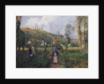 Peasant and Child Returning from the Fields, Pontoise; Paysanne et Enfant Revenant des Champs, Pontoise, 1882 by Camille Pissarro