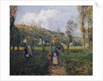 Peasant and Child Returning from the Fields, Pontoise; Paysanne et Enfant Revenant des Champs, Pontoise, 1882 by Camille Pissarro