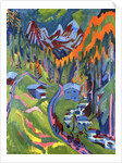 Sertig Path in Summer; Sertigweg im Sommer, 1923 by Ernst Ludwig Kirchner