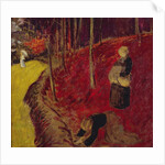 Fern Gatherers in the Bois d'Amour at Pont Aven; Les Ramasseuses de Fougeres au Bois d'Amour a Pont Aven, c.1910 by Paul Serusier