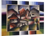House in the Landscape; Hauser in Landschaft, c.1920 by Arthur Segal