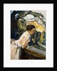 Frieda, the Artist's Wife, Leaning over the Balcony, c.1919-1922 by Leo Putz