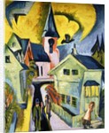 Konigstein with Red Church; Konigstein mit roter Kirche, 1916 by Ernst Ludwig Kirchner