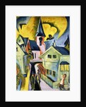 Konigstein with Red Church; Konigstein mit roter Kirche, 1916 by Ernst Ludwig Kirchner