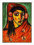 Spanish Girl with a Red Scarf; Spanierin mit rotem Schal, c.1912 by Alexej von Jawlensky