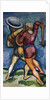 Two Warriors; Zwei Kampfende, 1910 by August Macke