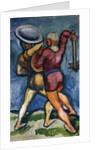 Two Warriors; Zwei Kampfende, 1910 by August Macke