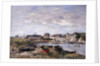 Trouville: View toward Deauville on Market Day; Trouville: Vue prise de Deauville, un Jour de Marche, 1895 by Eugene Louis Boudin