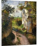 Peasant on an alley by a House, Pontoise by Camille Pissarro