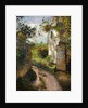 Peasant on an alley by a House, Pontoise by Camille Pissarro