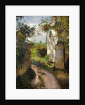 Peasant on an alley by a House, Pontoise by Camille Pissarro