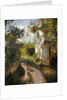 Peasant on an alley by a House, Pontoise by Camille Pissarro