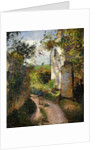 Peasant on an alley by a House, Pontoise by Camille Pissarro