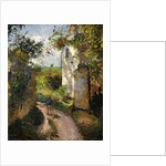 Peasant on an alley by a House, Pontoise by Camille Pissarro