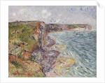 Sailboats near the Cliffs, Yport; Voiliers pres de Falaises, Yport, 1924 by Gustave Loiseau