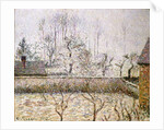 Landscape with Frost and Mist, Eragny; Paysage, Givre et Brume, Eragny by Camille Pissarro
