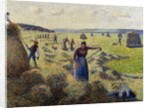 Harvesting Hay, Eragny; La Recolte des Foins, Eragny, c.1887 by Camille Pissarro