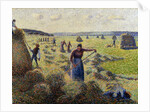 Harvesting Hay, Eragny; La Recolte des Foins, Eragny, c.1887 by Camille Pissarro