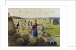 Harvesting Hay, Eragny; La Recolte des Foins, Eragny, c.1887 by Camille Pissarro