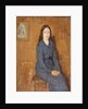 A sitting Girl wearing a Spotted Blue Dress, 1914-15 by Gwen John