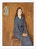 A sitting Girl wearing a Spotted Blue Dress, 1914-15 by Gwen John