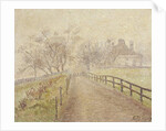 A Foggy Morning, Mortlake, 1907 by Lucien Pissarro