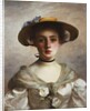 Portrait of a Young Girl in a Straw Hat by Gustave Jacquet