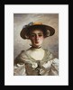 Portrait of a Young Girl in a Straw Hat by Gustave Jacquet