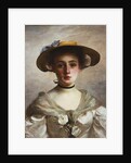 Portrait of a Young Girl in a Straw Hat by Gustave Jacquet