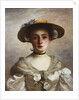 Portrait of a Young Girl in a Straw Hat by Gustave Jacquet
