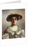 Portrait of a Young Girl in a Straw Hat by Gustave Jacquet