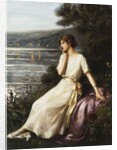Portrait of a Woman by a Lake by Albert Lynch