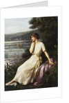 Portrait of a Woman by a Lake by Albert Lynch