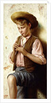 A Young Boy with a Flute by Vittorio Rignano