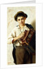 A Young Accordian Player by Vittorio Rignano