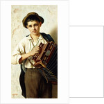 A Young Accordian Player by Vittorio Rignano