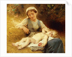A Mother with her Sleeping Child, 1896 by Leon Bazile Perrault