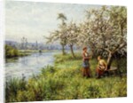 Country Women after Fishing on a Summer's Day by Louis Aston & Knight Daniel Ridgway (1839-1924) Knight