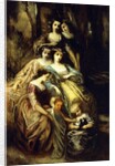 Empress Eugenie and Her Attendants, by Adolphe Joseph Thomas Monticelli