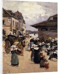 Corner Market in Concarneau; Coin de Marches a Concarneau by Fernand Legout-Gerard