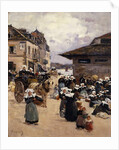 Corner Market in Concarneau; Coin de Marches a Concarneau by Fernand Legout-Gerard