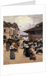 Corner Market in Concarneau; Coin de Marches a Concarneau by Fernand Legout-Gerard