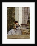 A Woman Crocheting by Giuseppe or Joseph de Nittis