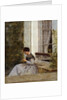A Woman Crocheting by Giuseppe or Joseph de Nittis